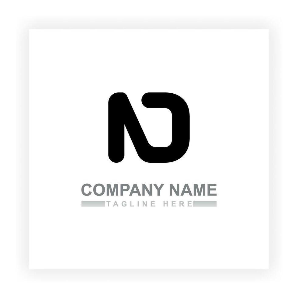 Letter N and D simple alphabet Logo design suitable for business and company logos vector