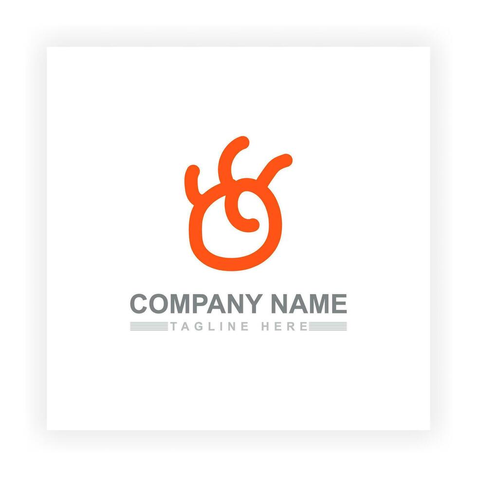 Orange footprints and G letter logo design on white background suitable for your business logo needs on white background vector