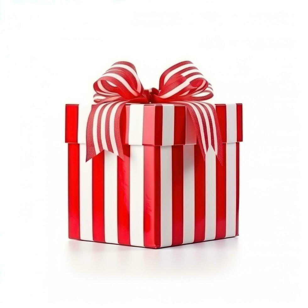 Christmas gift box isolated photo