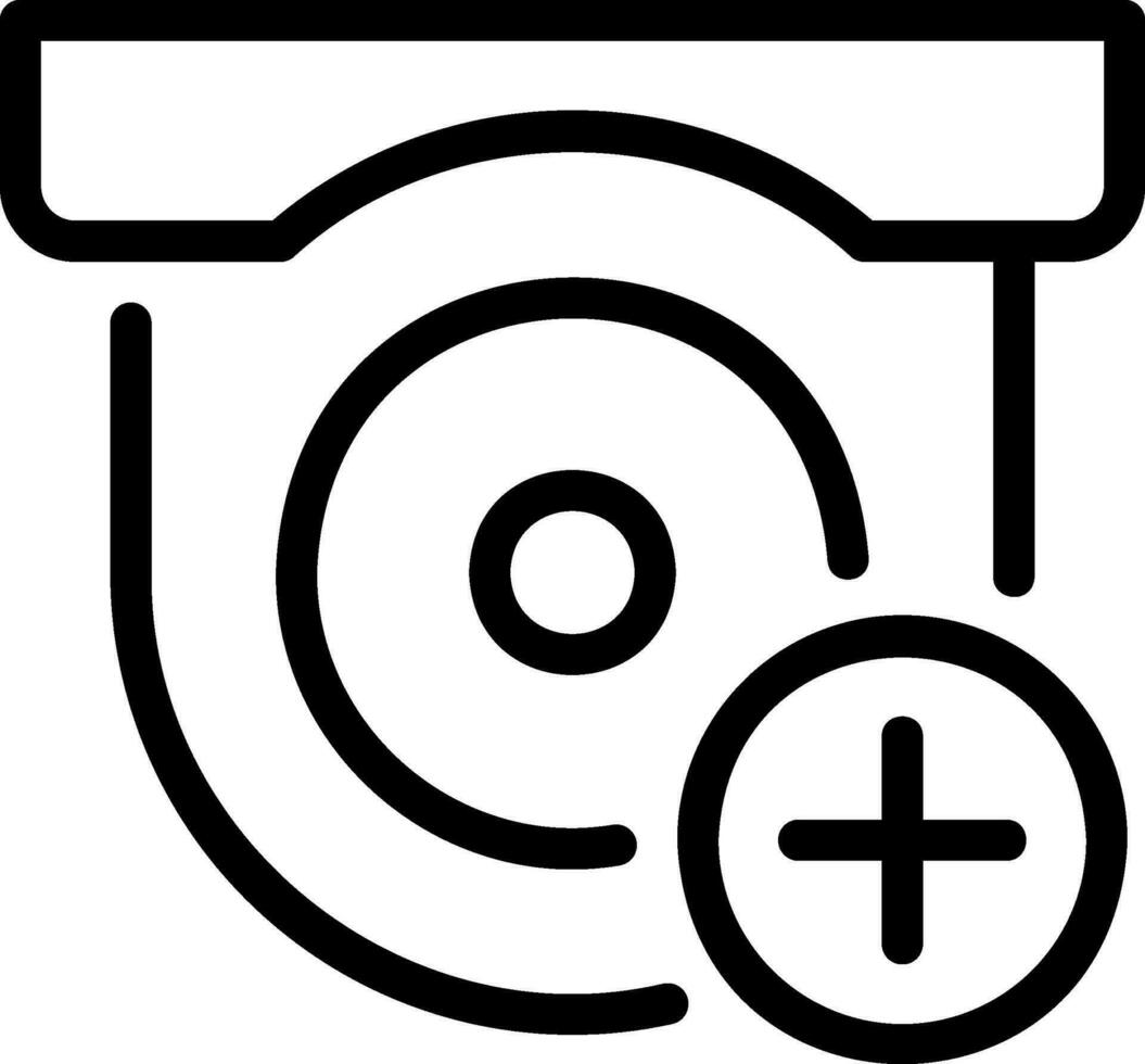 cctv camera line icon vector