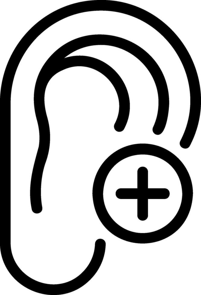 ear line icon vector