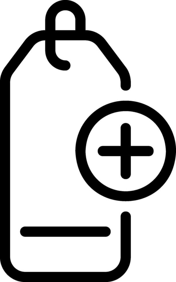 price tag line icon vector