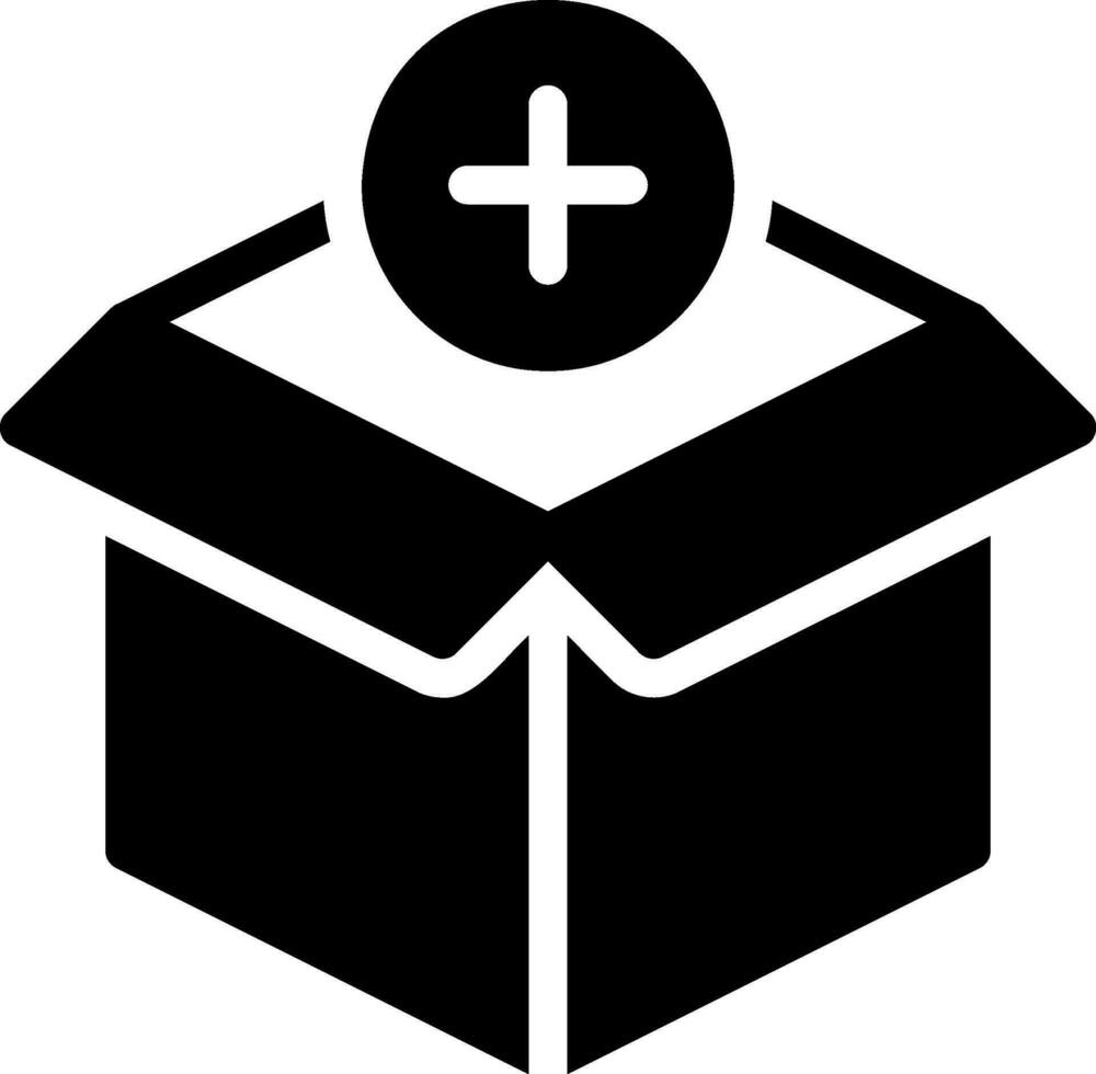 add product glyph icon vector