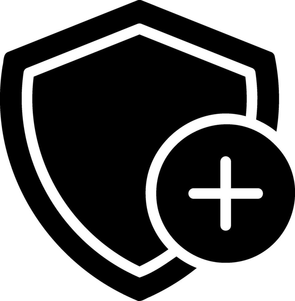secure glyph icon vector