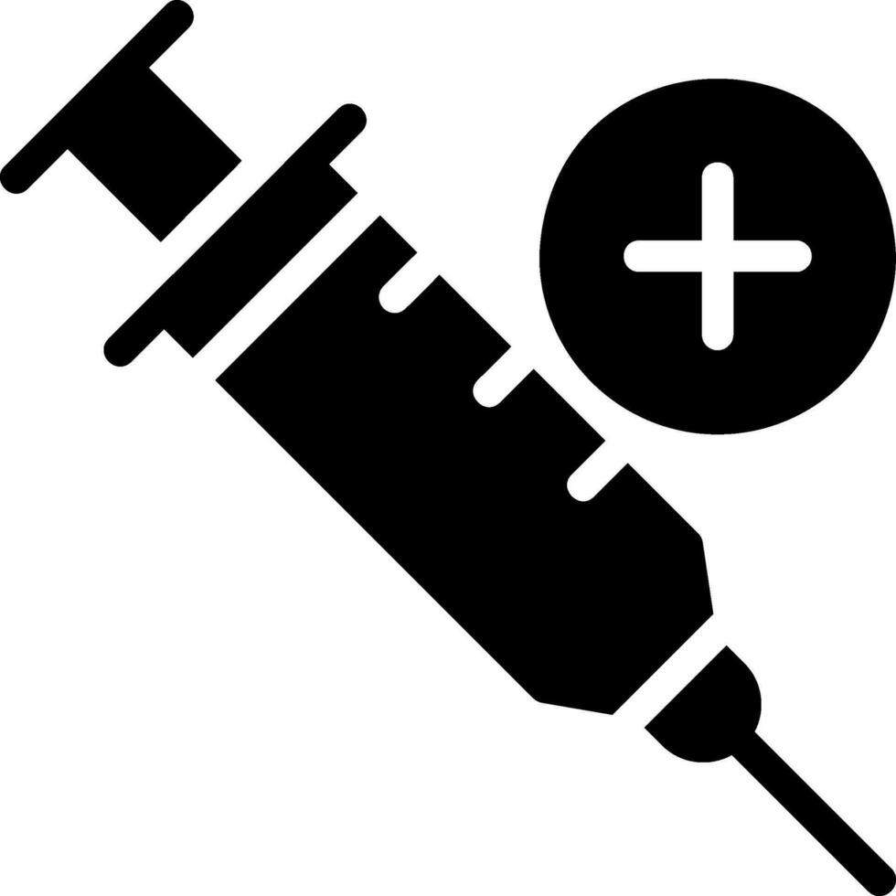 syringe glyph icon vector