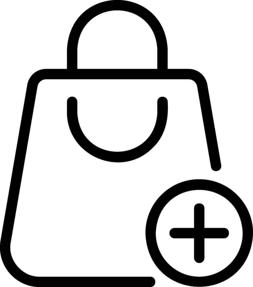 shopping bag line icon vector