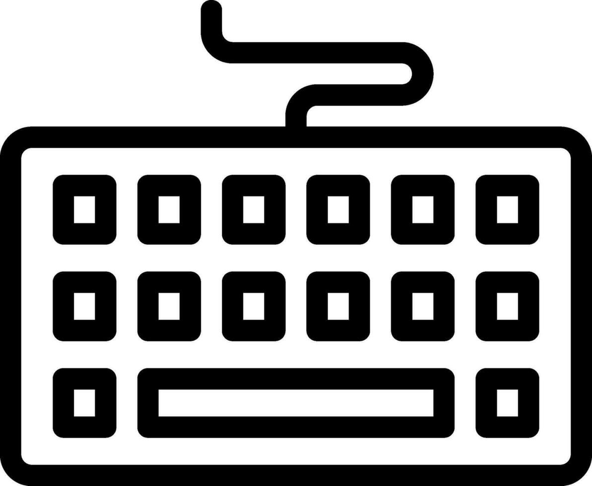 keyboard line icon vector