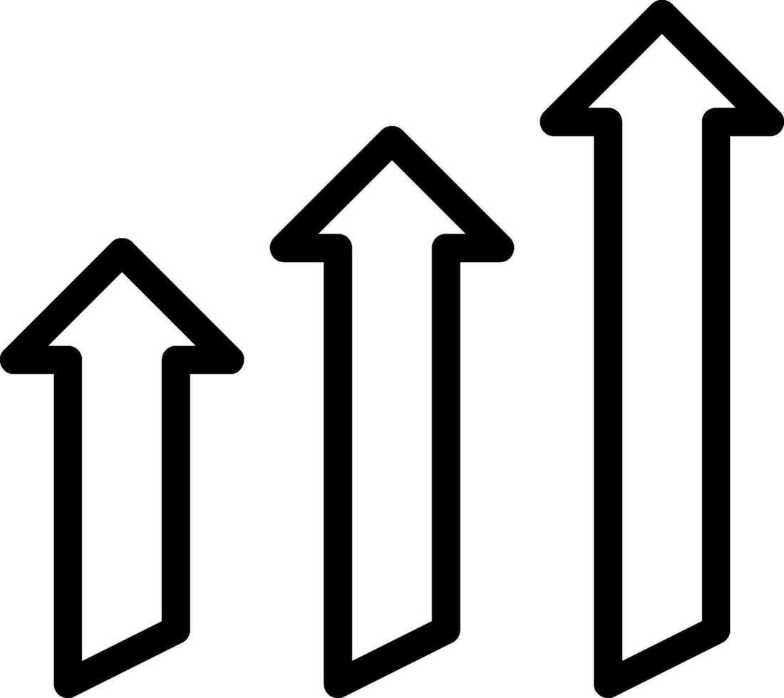 growth line icon vector