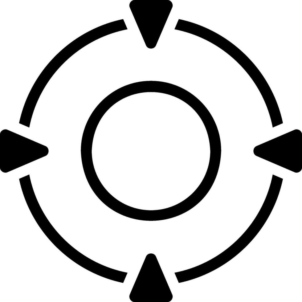 target glyph icon vector