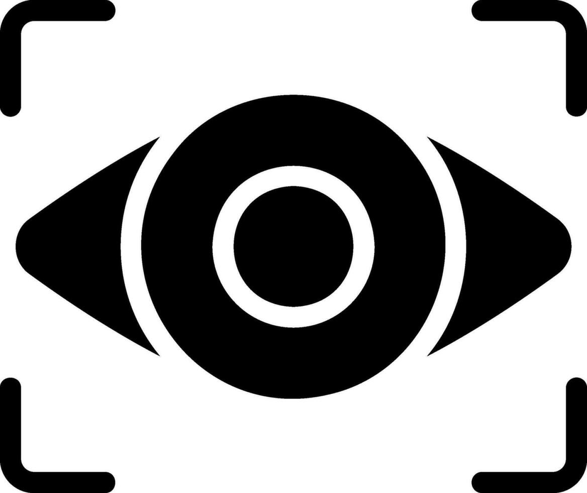 vision glyph icon vector