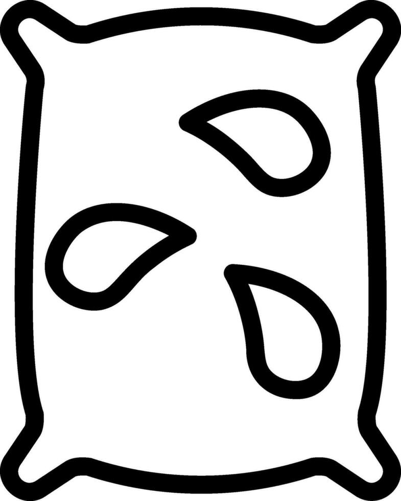 seed bag line icon vector