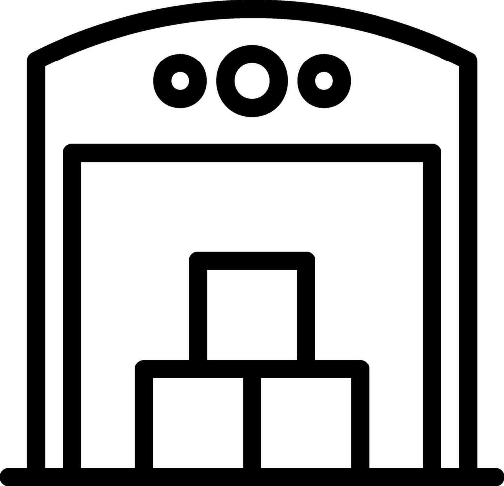 warehouse line icon vector