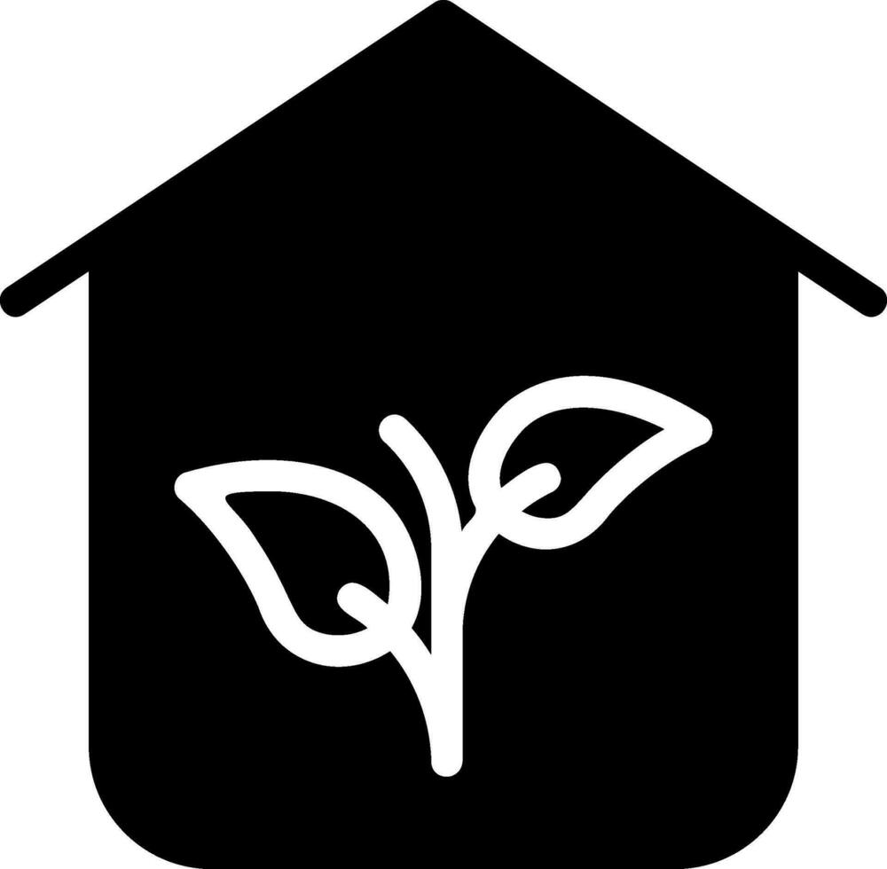 greenhouse glyph icon vector