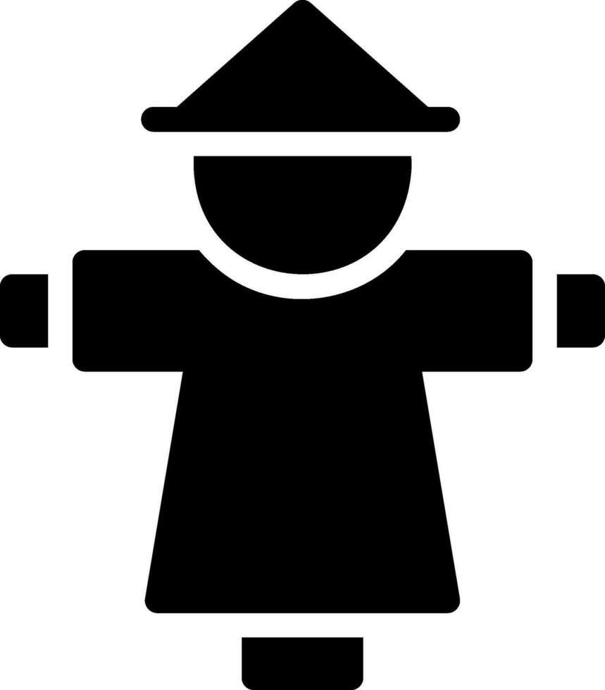 scarecrow glyph icon vector