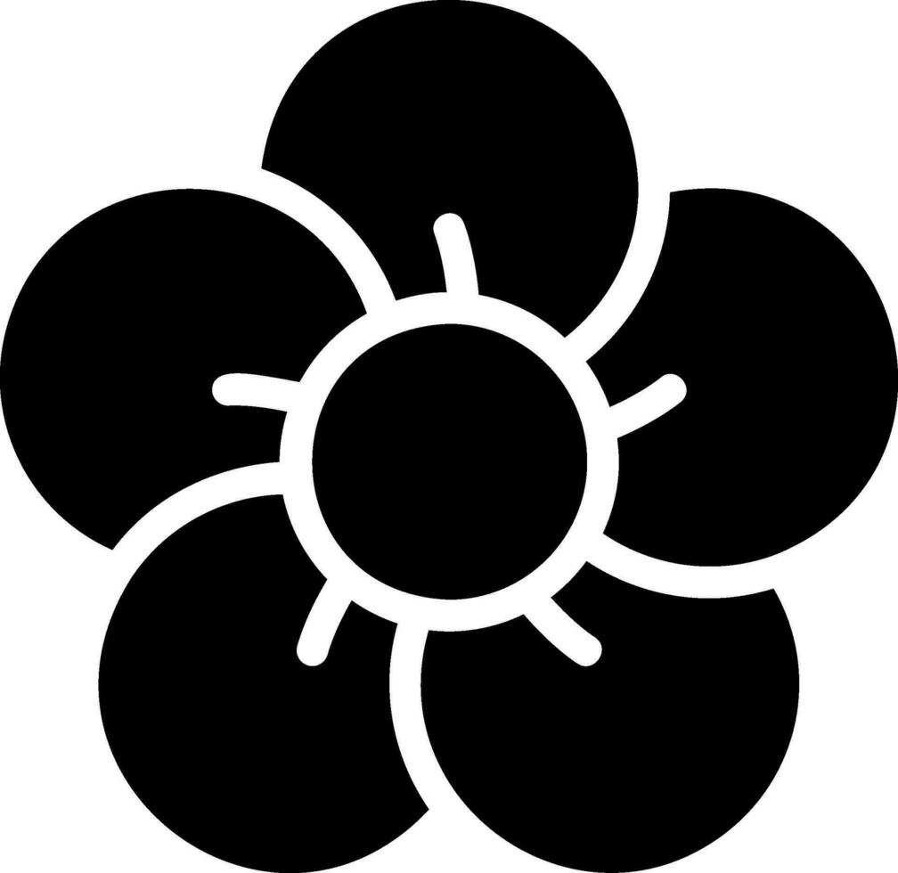 flower glyph icon vector