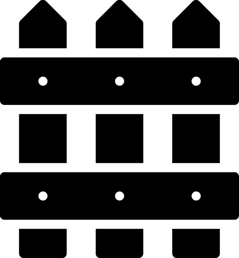 picket fence glyph icon vector
