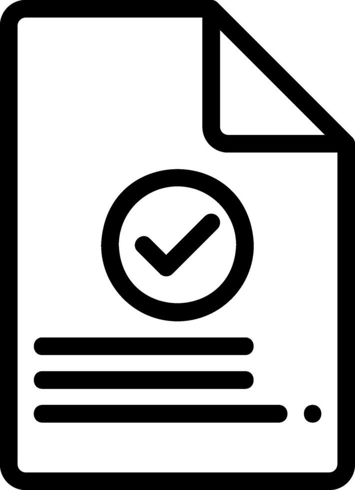 icono de línea de documento vector