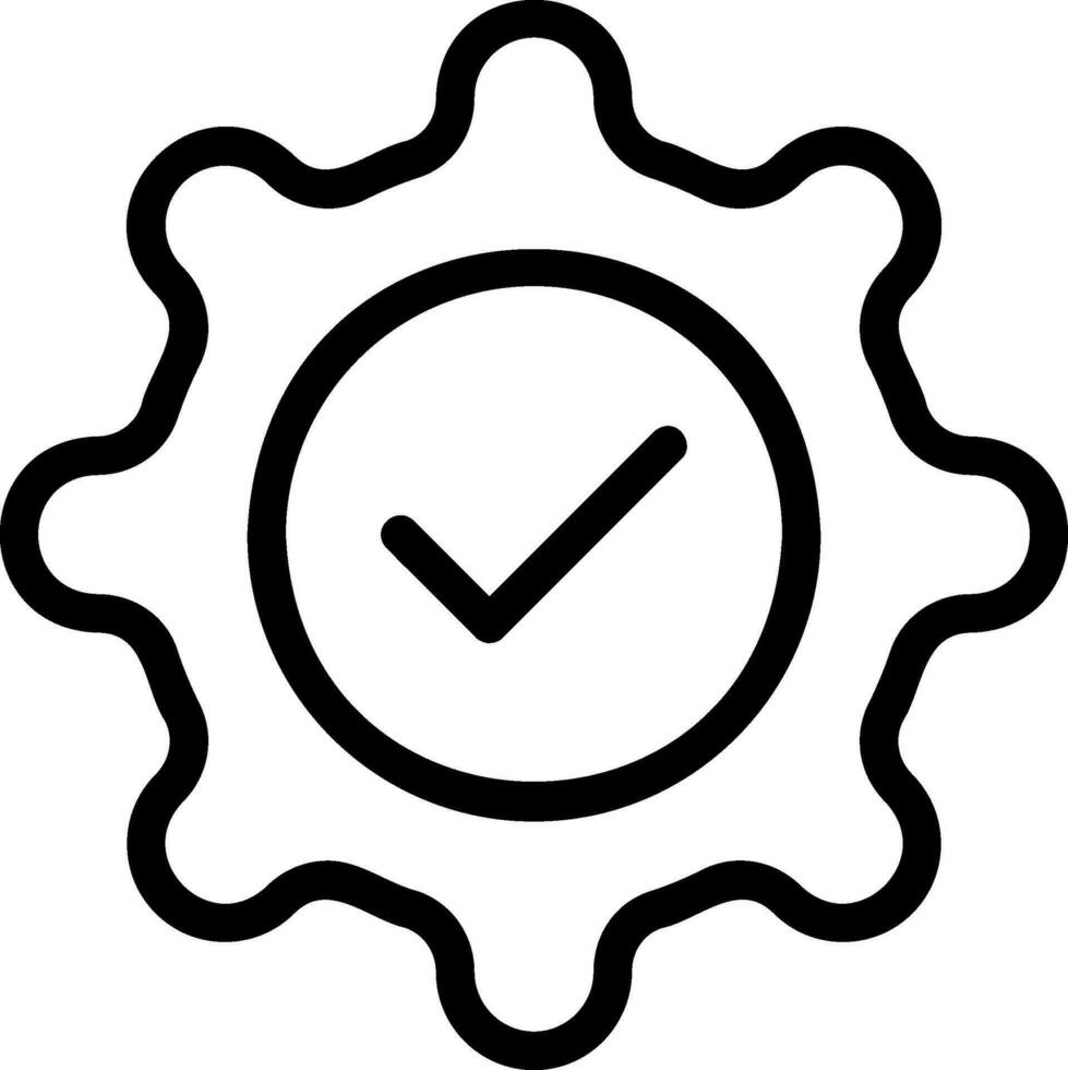 gear line icon vector