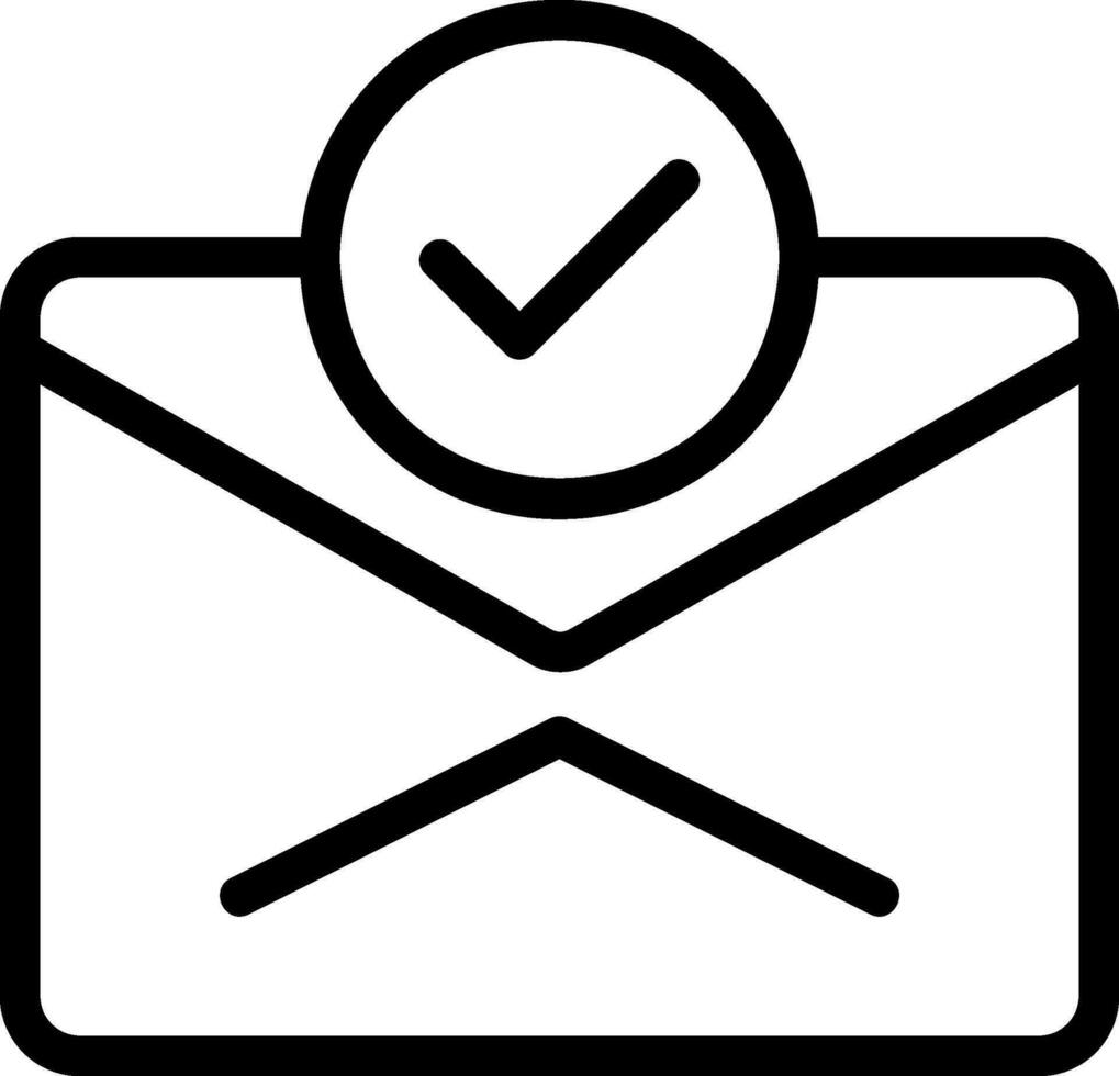 mail line icon vector