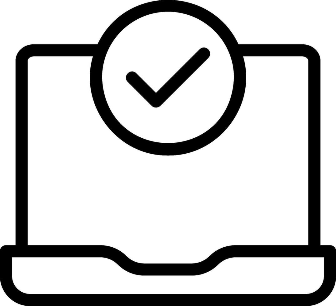 icono de línea de laptop vector