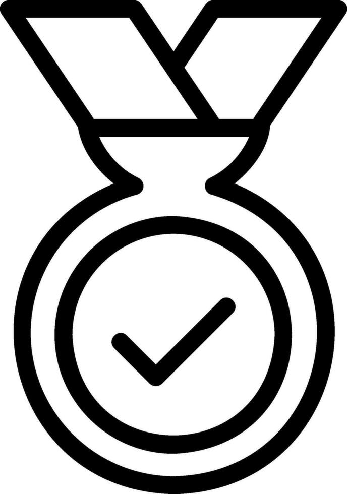 medal line icon vector