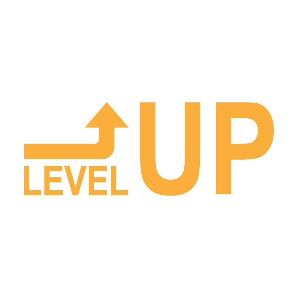 level up icon vector