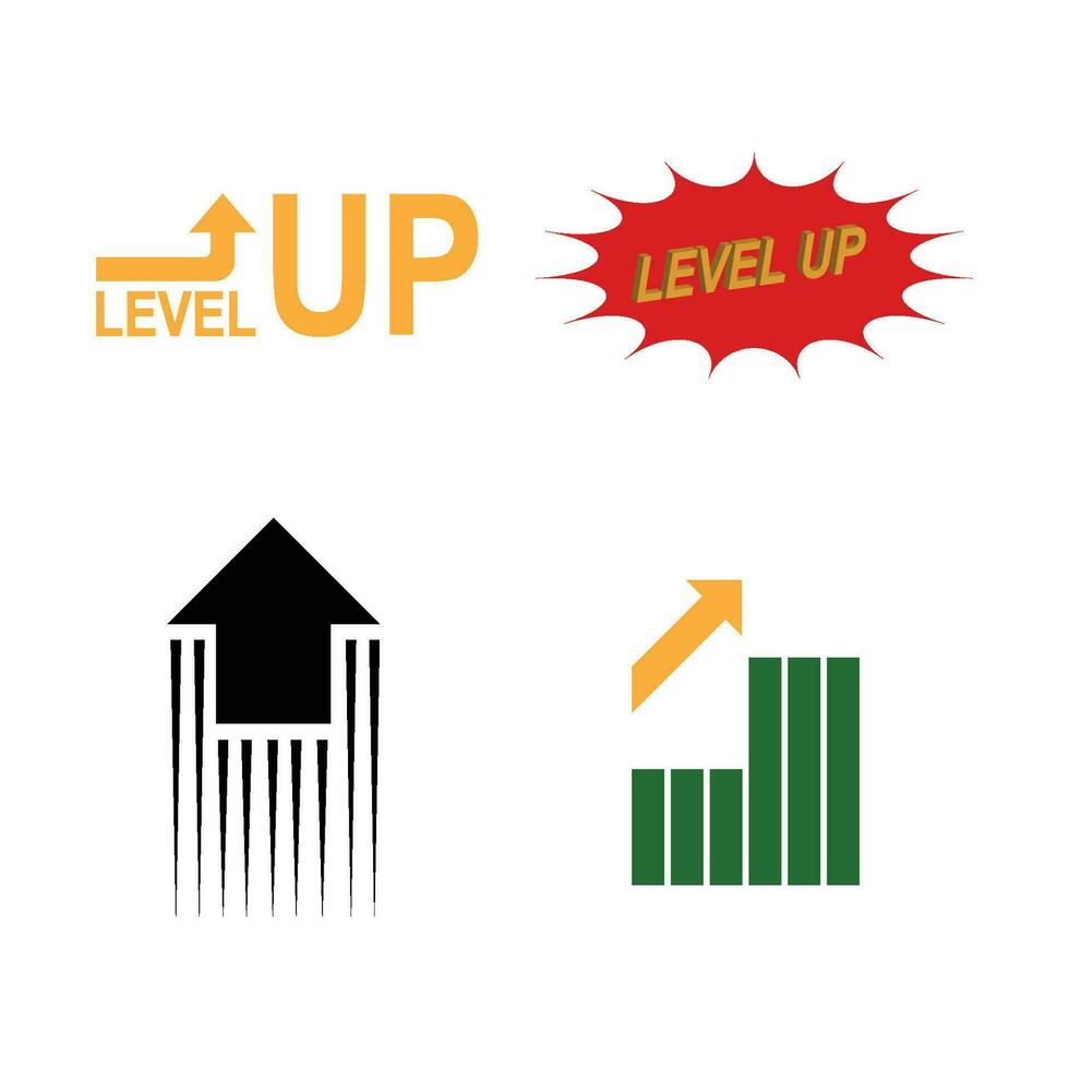 level up icon vector