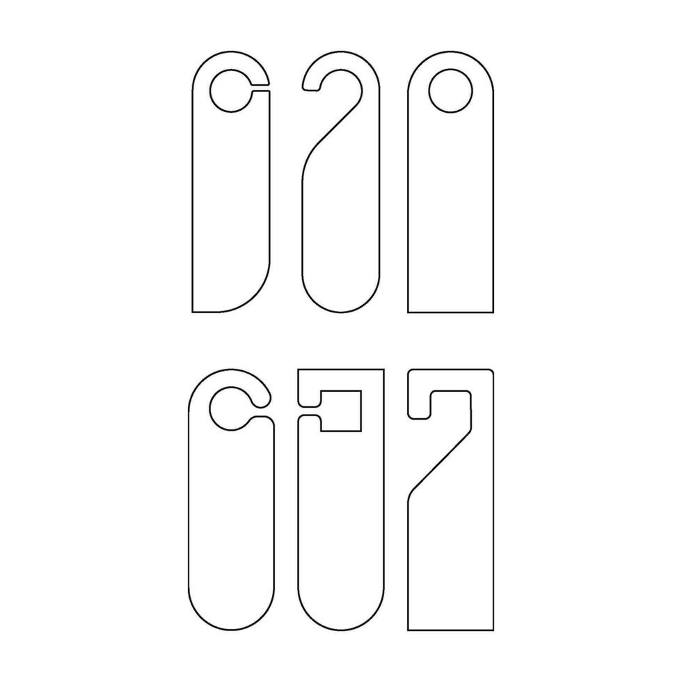 door hanger icon vector