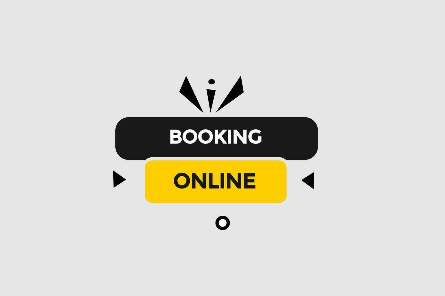 new booking online modern, website, click button, level, sign, speech, bubble  banner, vector