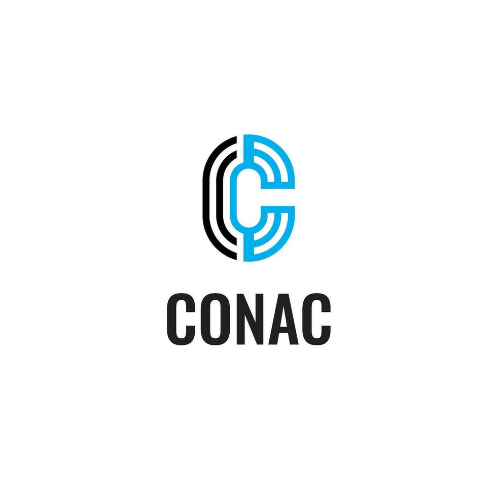 modern geometric style c letter logo design template vector and fully editable