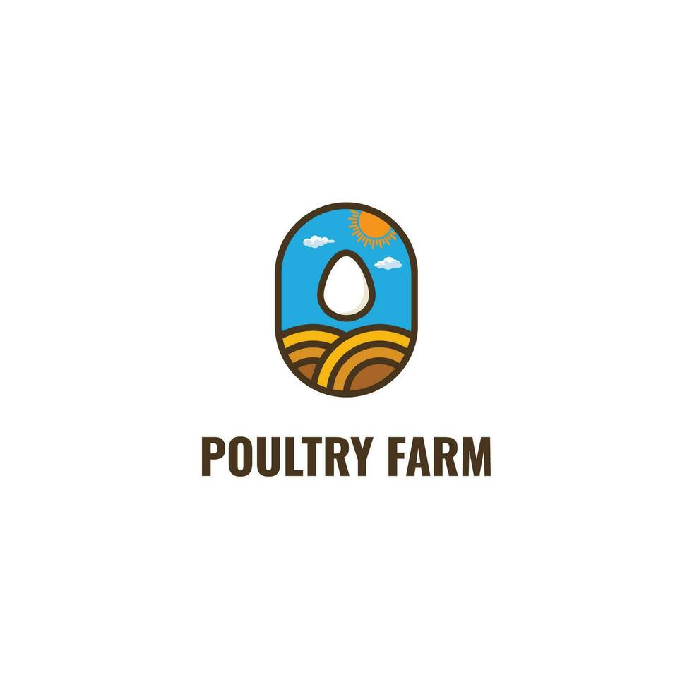poultry farm chicken farm logo vector cattle farm logo design