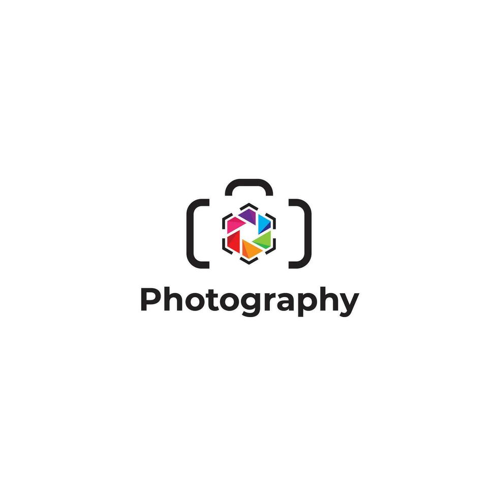 camera photography logo icon vector format template