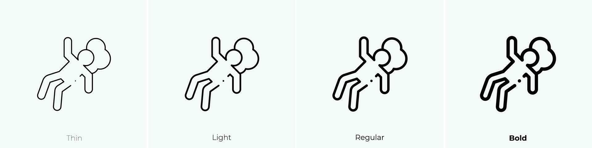 victim icon. Thin, Light, Regular And Bold style design isolated on white background vector