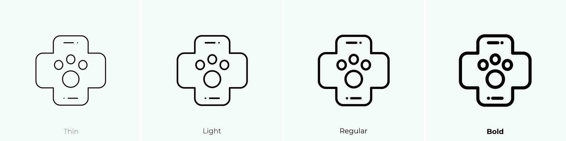 veterinary icon. Thin, Light, Regular And Bold style design isolated on white background vector