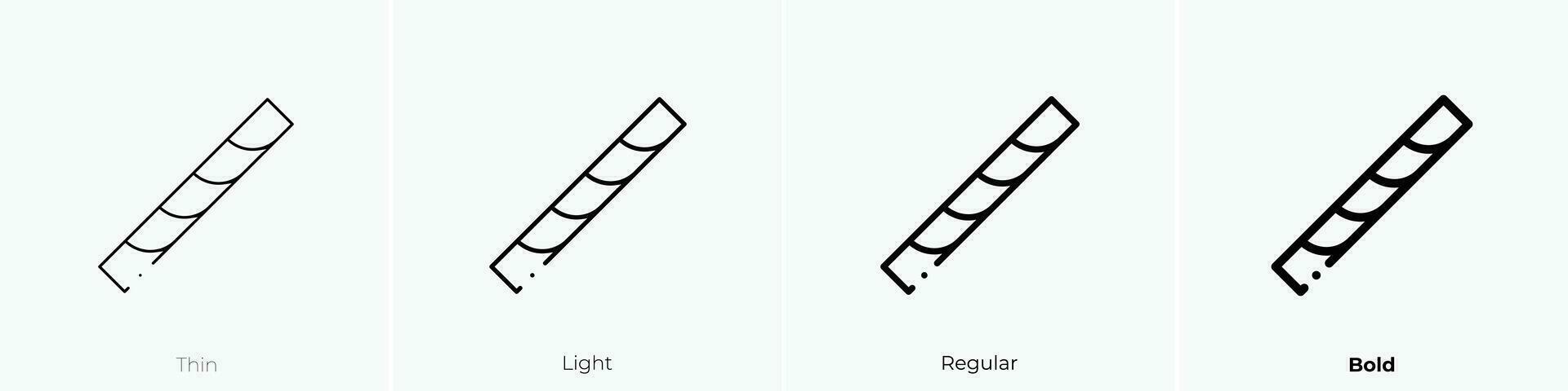 oblea icono. delgado, luz, regular y negrita estilo diseño aislado en blanco antecedentes vector