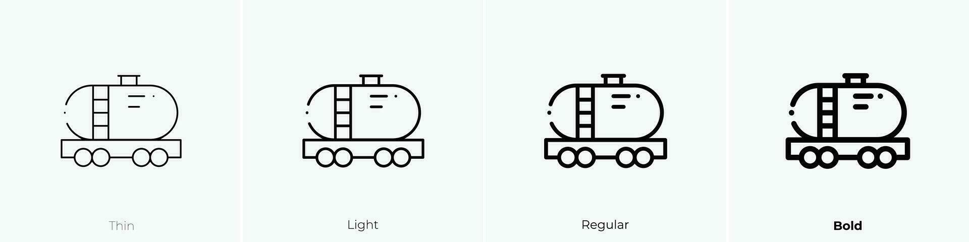 wagon icon. Thin, Light, Regular And Bold style design isolated on white background vector