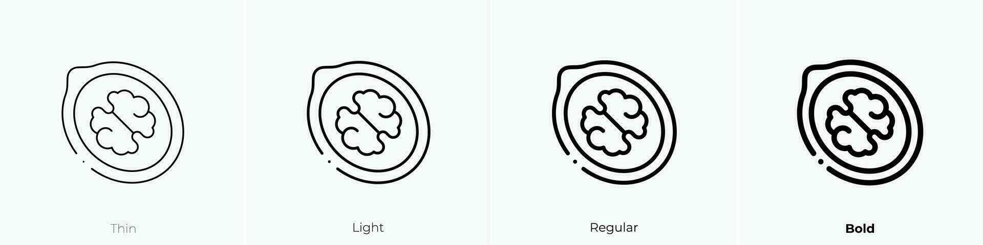 walnut icon. Thin, Light, Regular And Bold style design isolated on white background vector