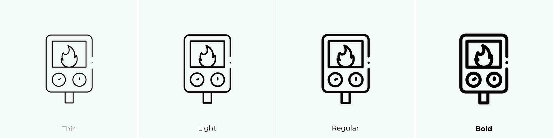 water heater icon. Thin, Light, Regular And Bold style design isolated on white background vector