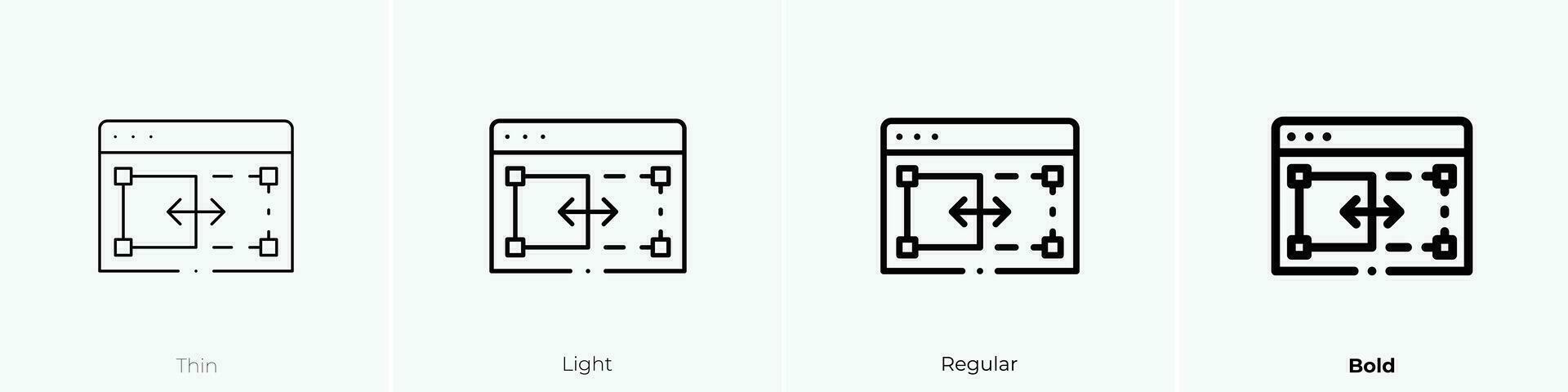 website icon. Thin, Light, Regular And Bold style design isolated on white background vector