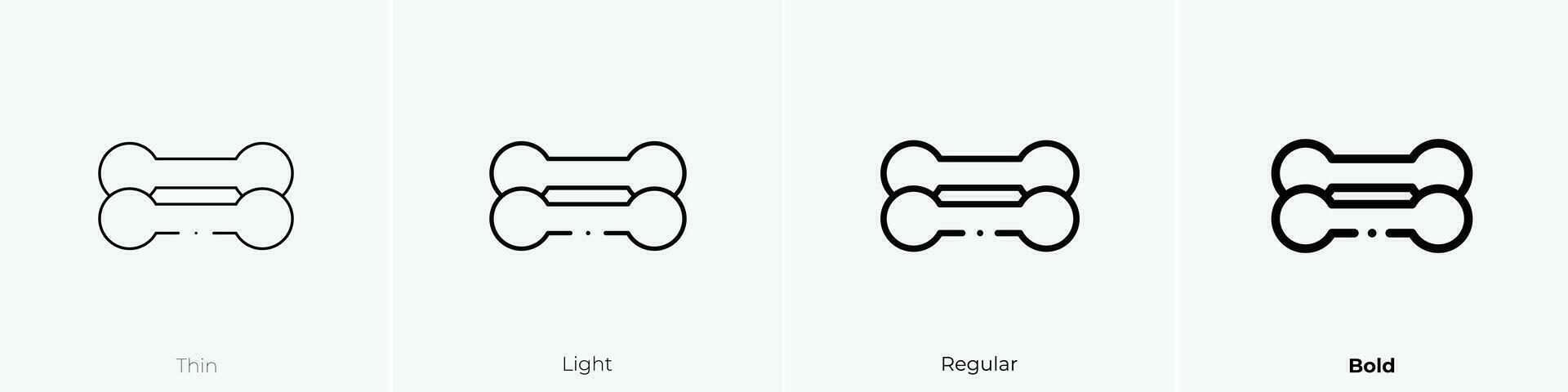 weights icon. Thin, Light, Regular And Bold style design isolated on white background vector