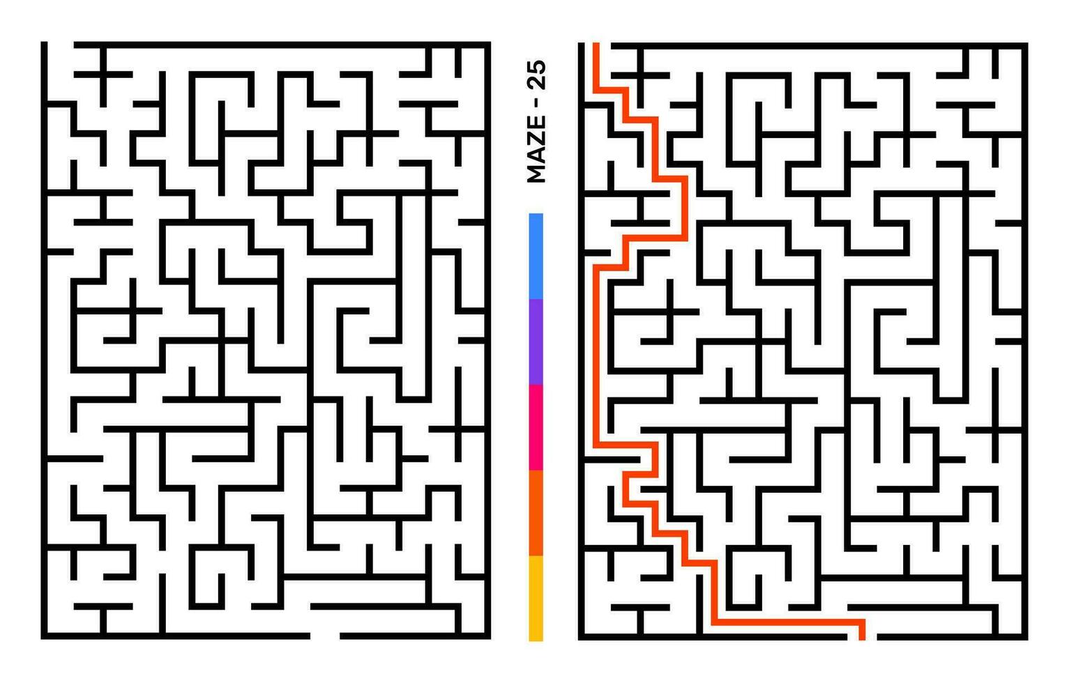 resumen laberinto rompecabezas laberinto con entrada y salida. laberinto para actividad libro. resolución de problemas rompecabezas juegos para libro de trabajo. vector ilustración - eps 10