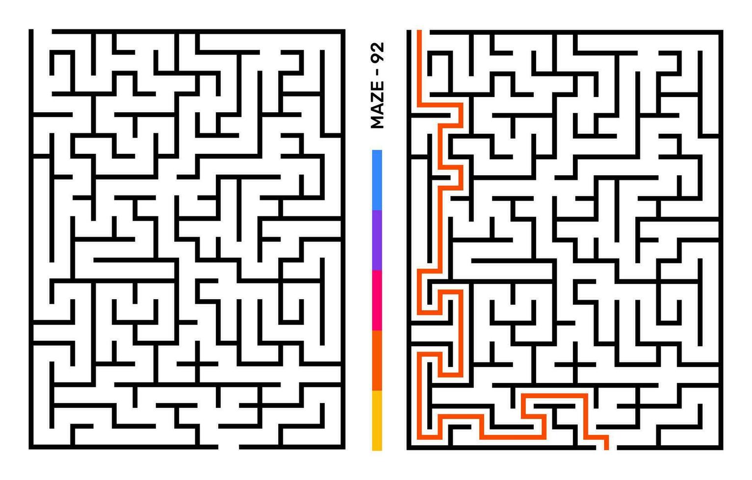 resumen laberinto rompecabezas laberinto con entrada y salida. laberinto para actividad libro. resolución de problemas rompecabezas juegos para libro de trabajo. vector ilustración - eps 10