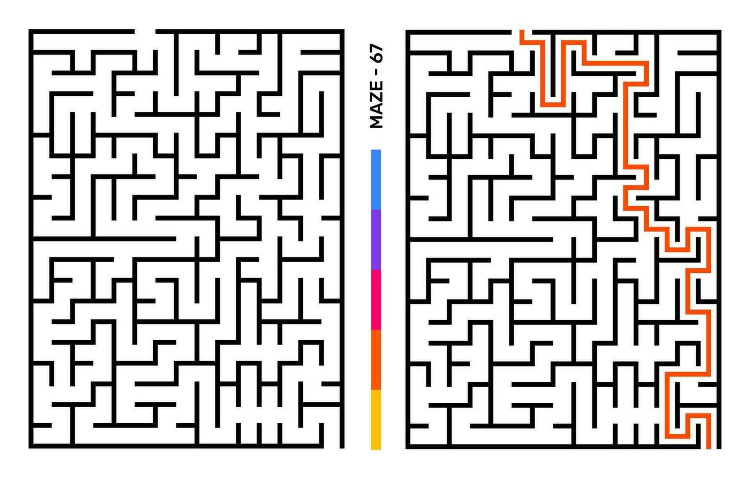 resumen laberinto rompecabezas laberinto con entrada y salida. laberinto para actividad libro. resolución de problemas rompecabezas juegos para libro de trabajo. vector ilustración - eps 10