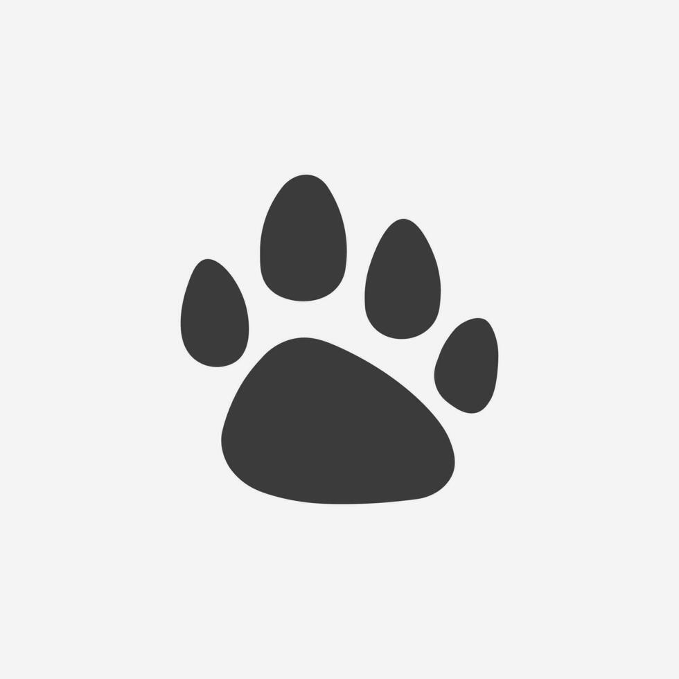 paw print pet icon vector. dog, cat icon vector symbol sign