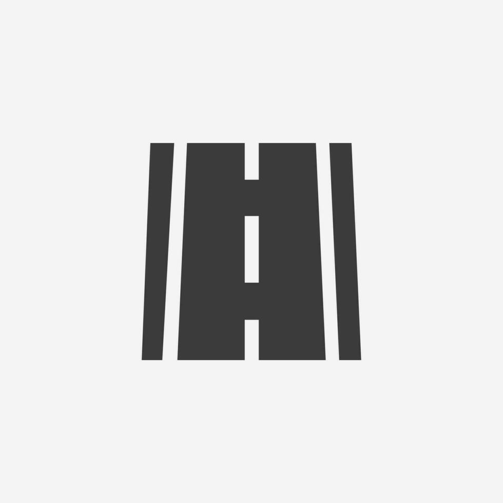 road icon vector. asphalt, highway, way symbol sign vector
