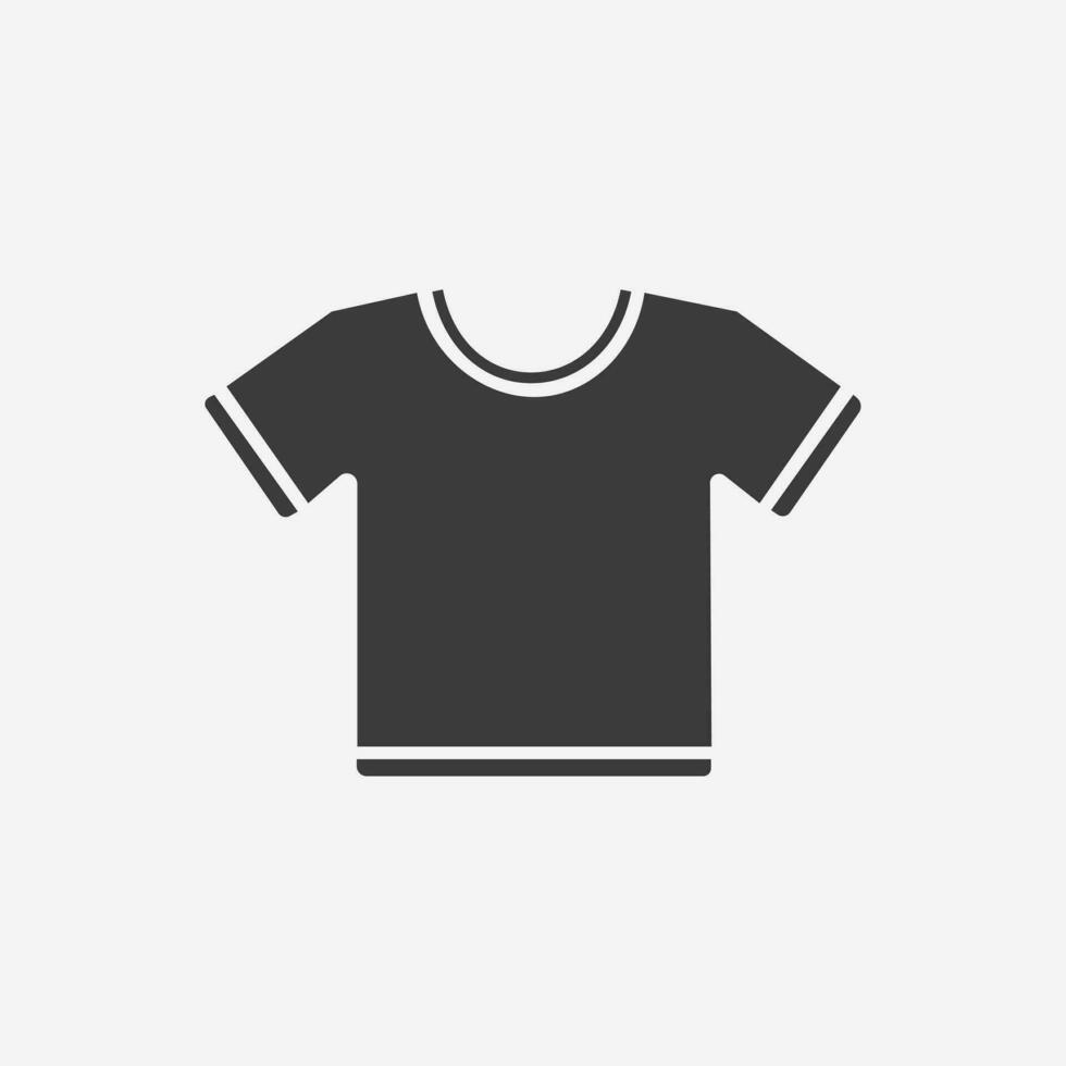 Round neck t-shirt icon vector. clothing, fashion symbol sign vector