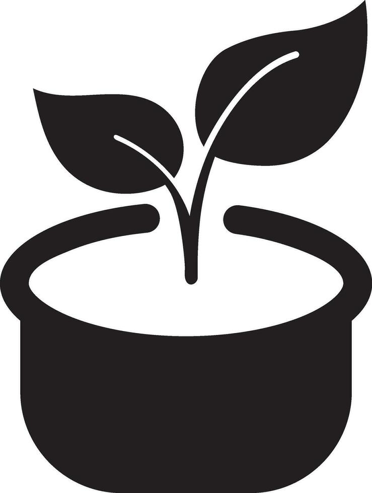 Plant pot icon vector