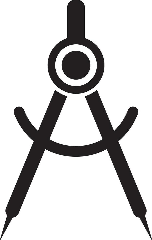 Drawing compass icon vector