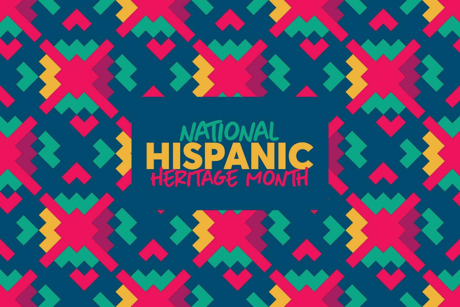 National Hispanic Heritage Month. Hispanic and Latino Americans culture. Background, poster, greeting card, banner design. vector