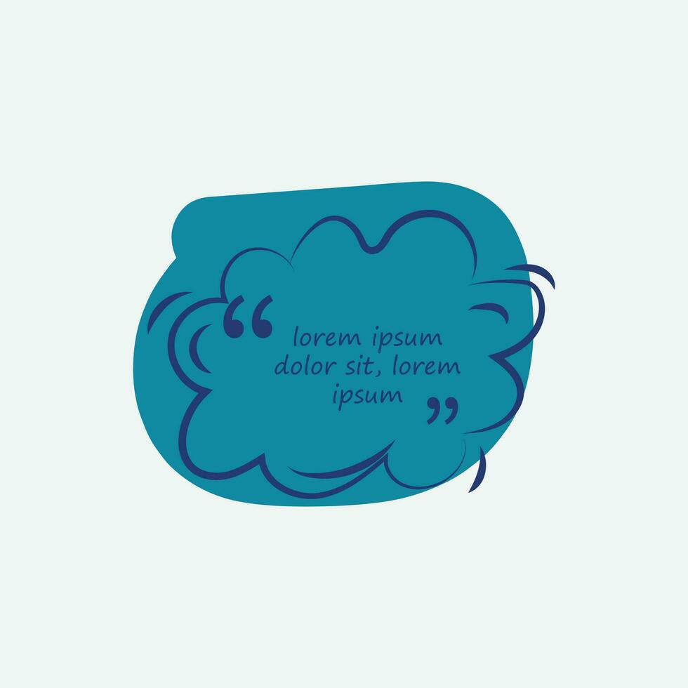 Quote text bubble Motivational and inspirational quote Vector illustration